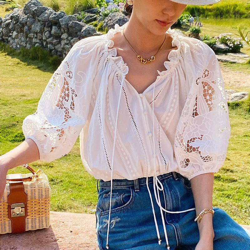 Spring And Summer Top White Skirt Women's Suit