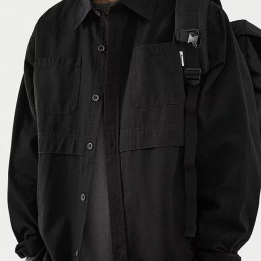 Loose Fit Men's Long Sleeve Japanese Casual Versatile Jacket