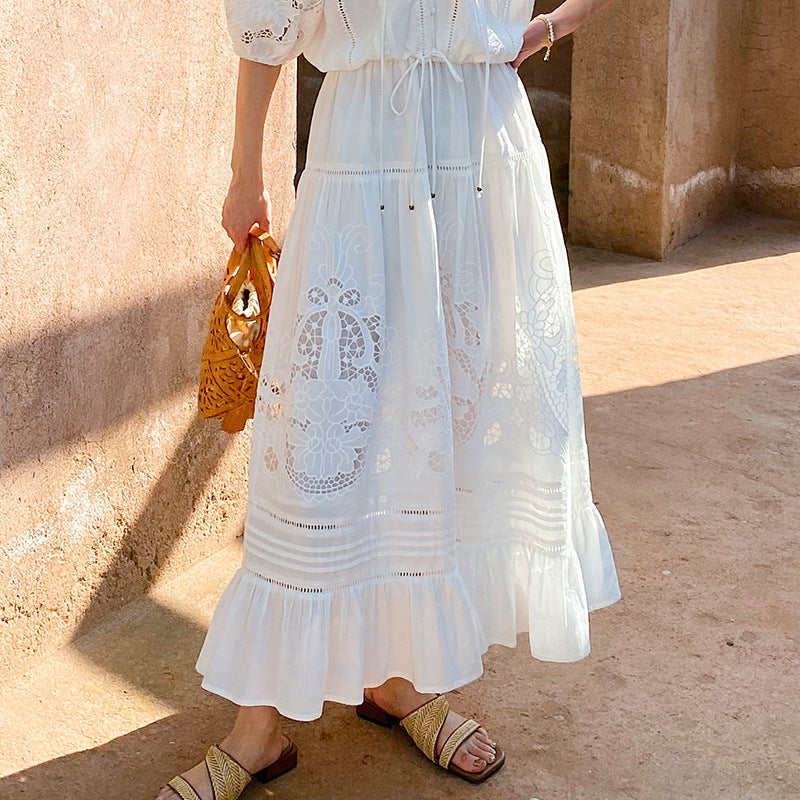 Spring And Summer Top White Skirt Women's Suit