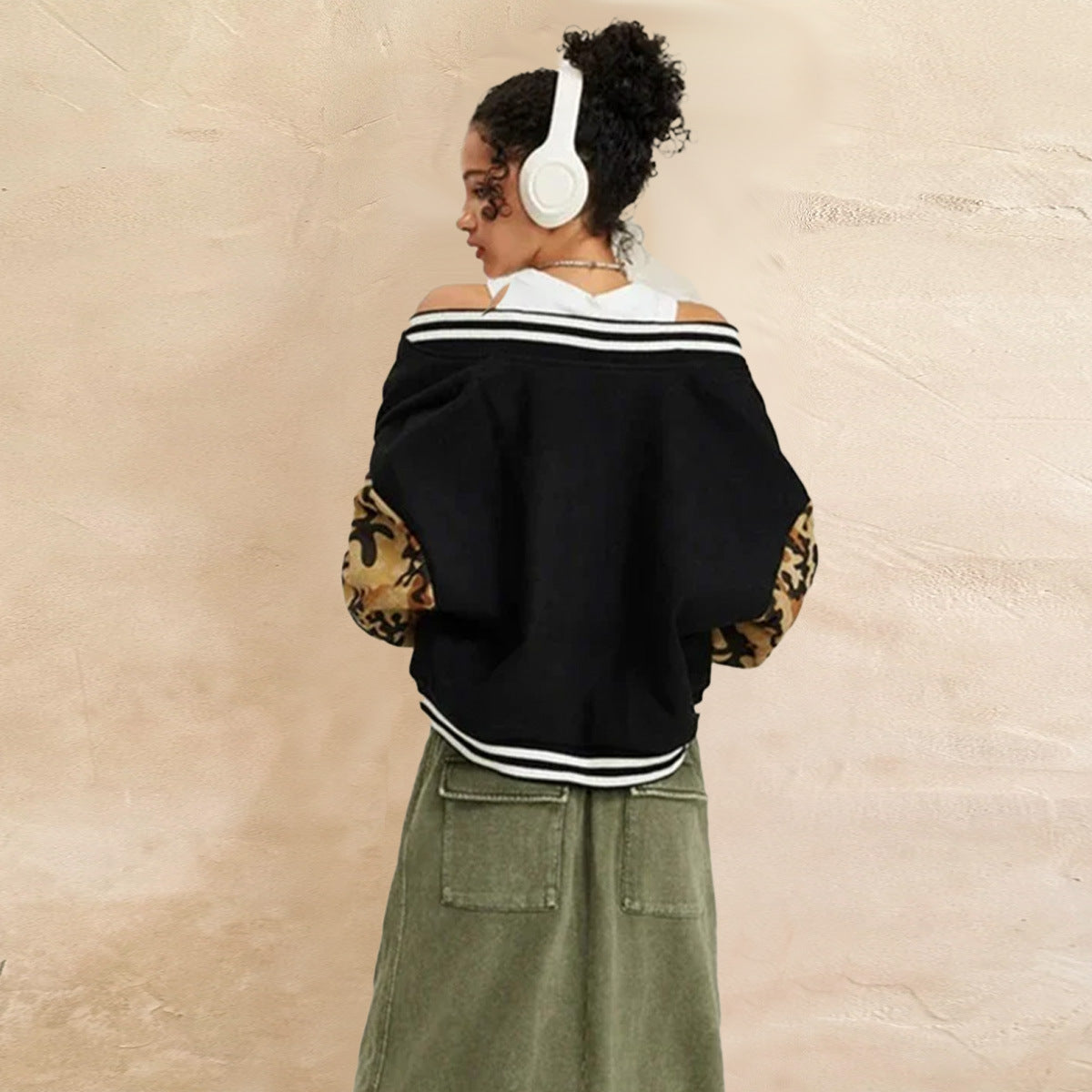 Outdoor Patchwork Color-blocked Sweatshirt Jacket For Women