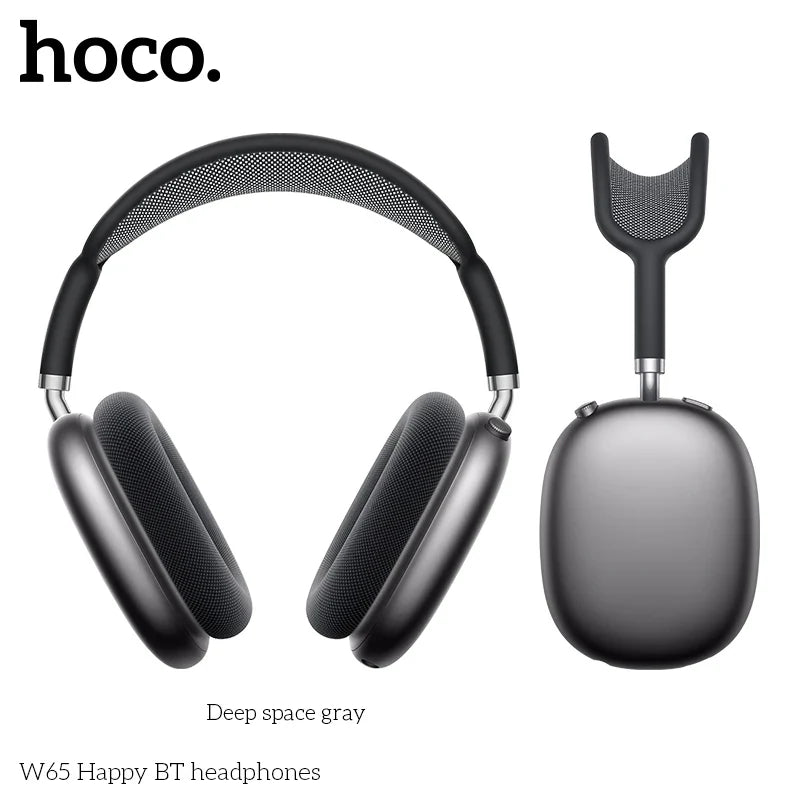 HOCO W65 New Bluetooth 5.4 Headphone Over Ear Big Earphones Hifi Audio Music Sport Gaming Headsets for Iphone Android With Mic
