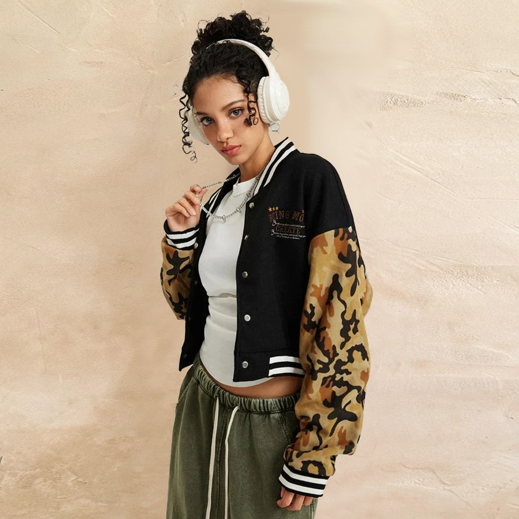 Outdoor Patchwork Color-blocked Sweatshirt Jacket For Women