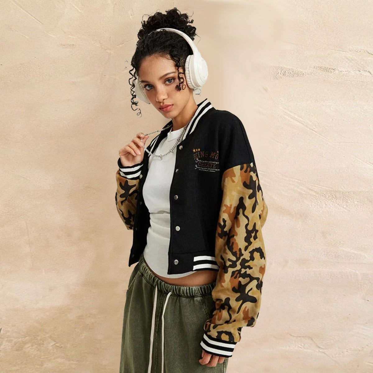 Outdoor Patchwork Color-blocked Sweatshirt Jacket For Women